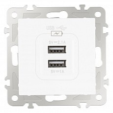Розетка usb, без рамки arte milano am-206 206.46-1.white